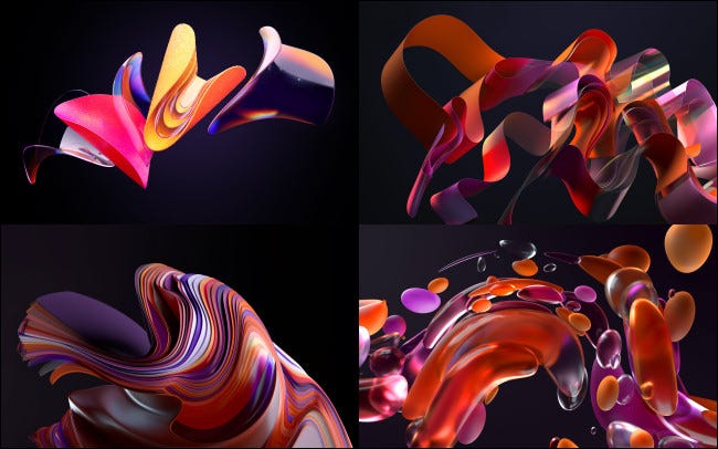 Windows 11 的新壁纸的长什么样