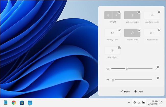 Windows 11 的新“快速设置”菜单如何工作