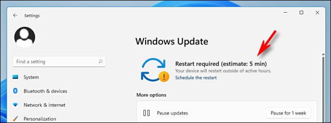 Windows 11更新时间显示5分钟，实际2小时