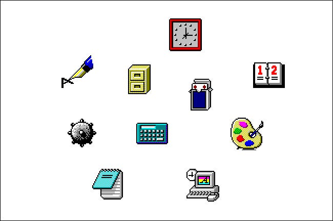 Windows 图标演化历史：从 Windows 1 到 11