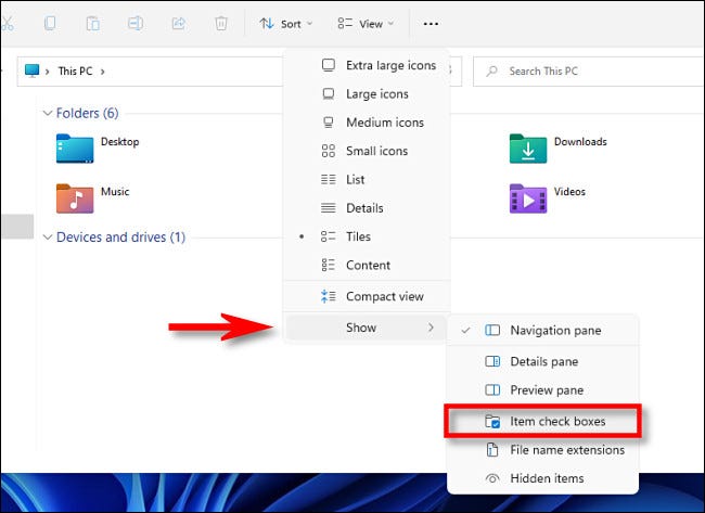 如何关闭 Windows 11 上的文件资源管理器复选框